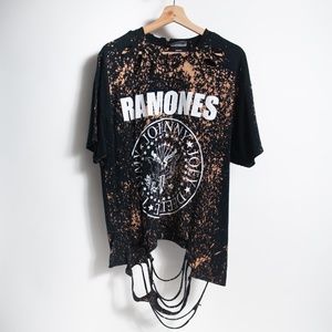 Reclaimed Vintage Ramones Destroyed Oversize Tee *Runs Big*